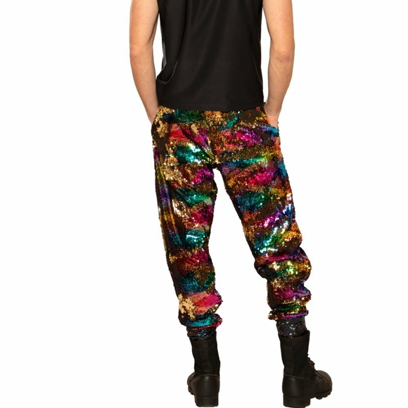 UNISEX FLIP SEQUIN JOGGERS - Picture 5 of 10